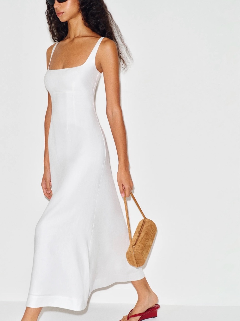 Reformation Sabine White Linen Dress - Picture 5 of 6